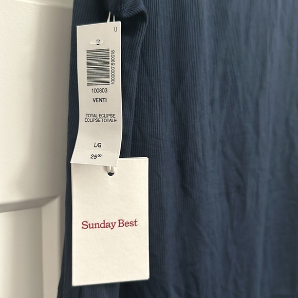 Sunday Best Aritzia navy blue tank top NWT Total Eclipse - Picture 2 of 2